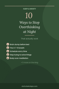 10 Ways to Stop Overthinking at Night (That Actually Work)